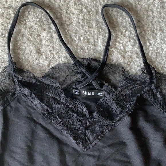 SHEIN Lacy Black Tank Top - Picture 4 of 4